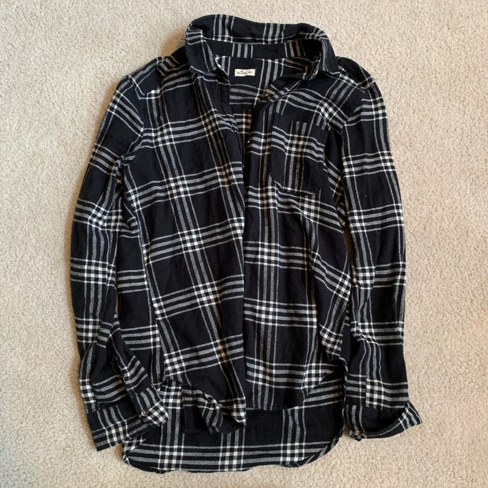 Hollister button up long sleeve top